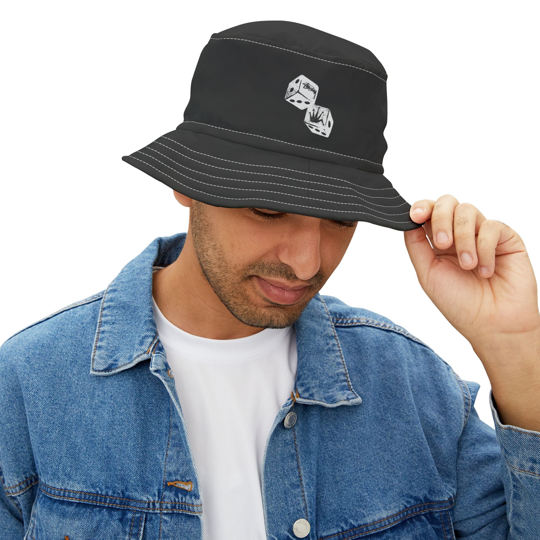 Vintage Lucky Dice Black Bucket Hat